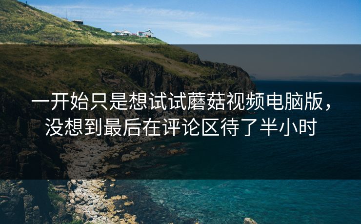 一开始只是想试试蘑菇视频电脑版，没想到最后在评论区待了半小时
