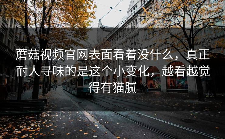 蘑菇视频官网表面看着没什么，真正耐人寻味的是这个小变化，越看越觉得有猫腻